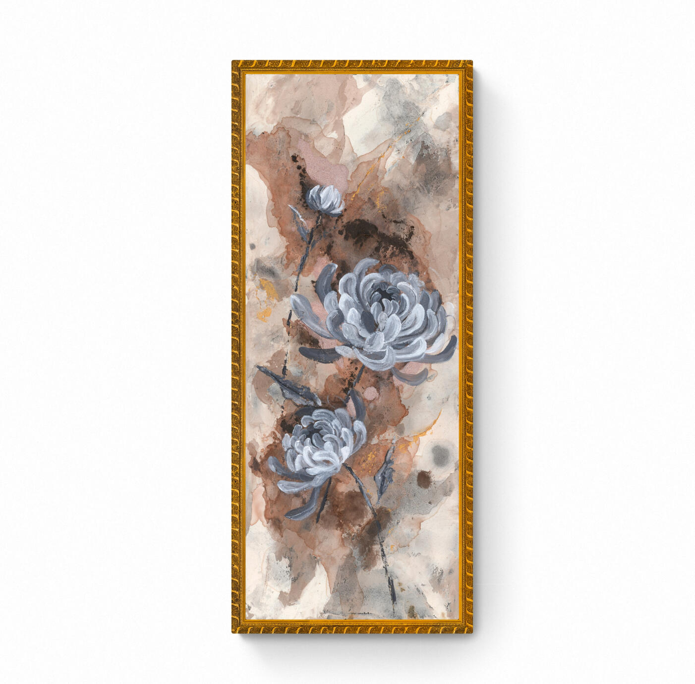 Gilded Chrysanthemums | 9 x 21