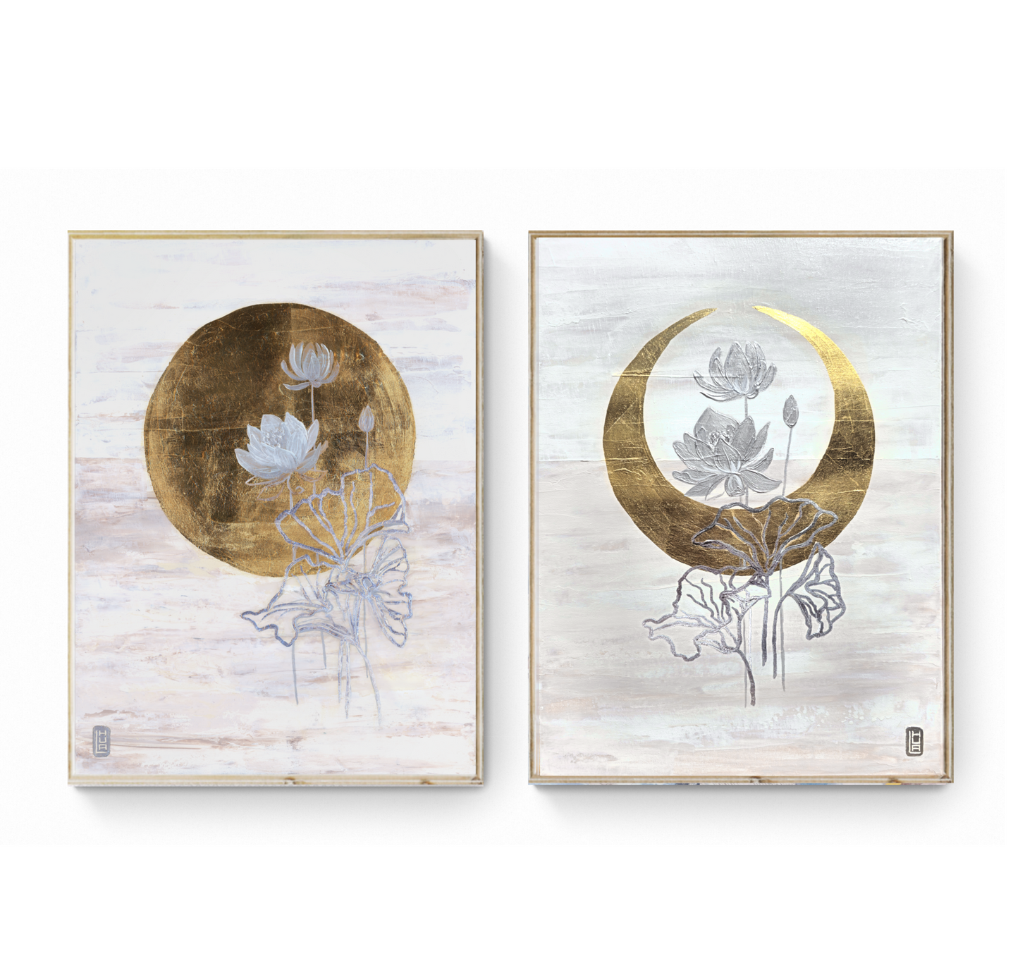 Sun and Moon Lotus | 25 x 19 Sold Out
