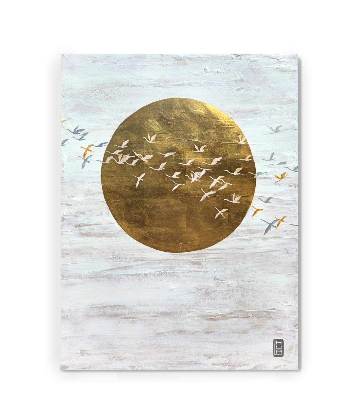 Cranes in Flight | 40 x 30 Sold Out
