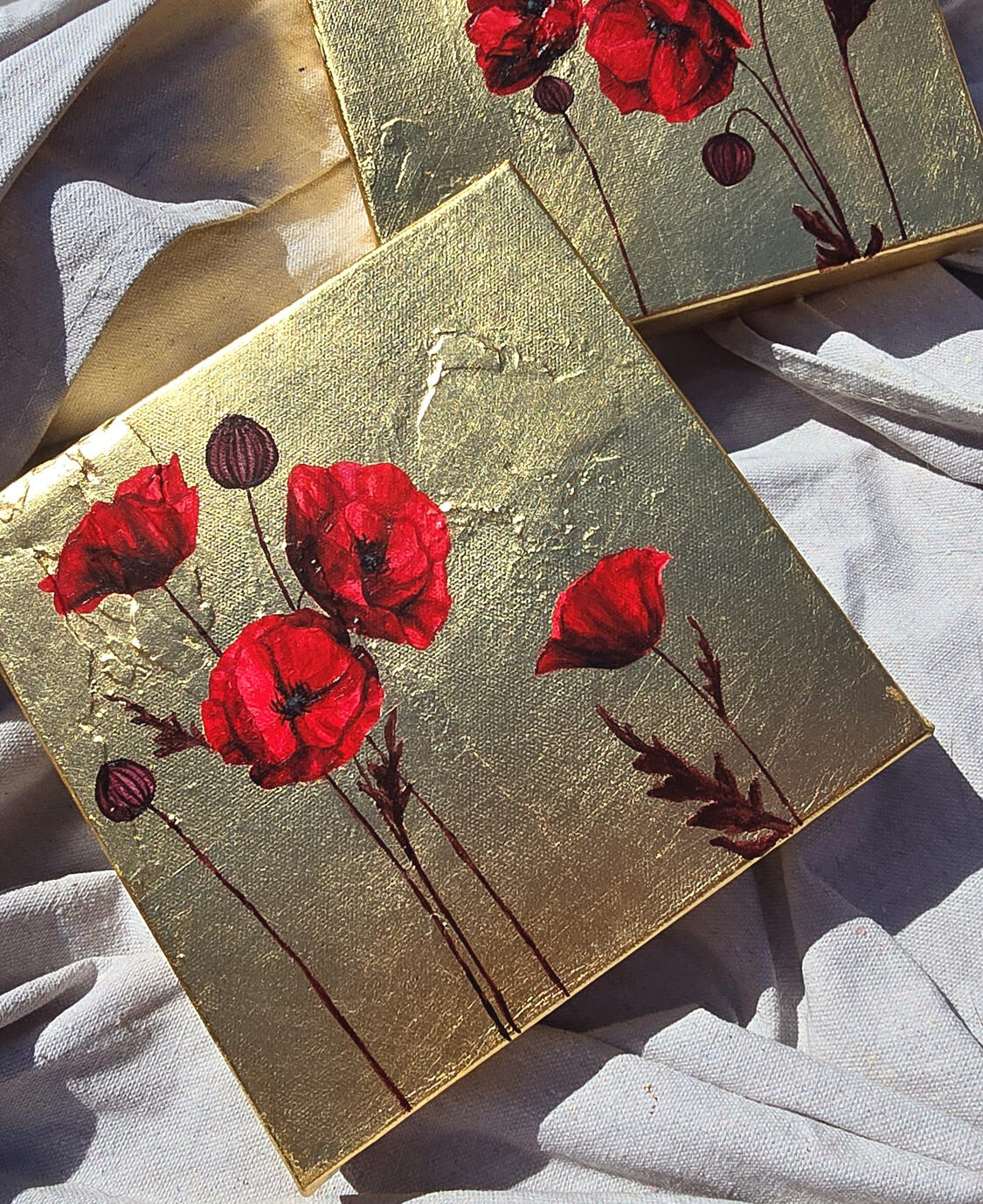 Handful of Poppies | 8 x 8 $265