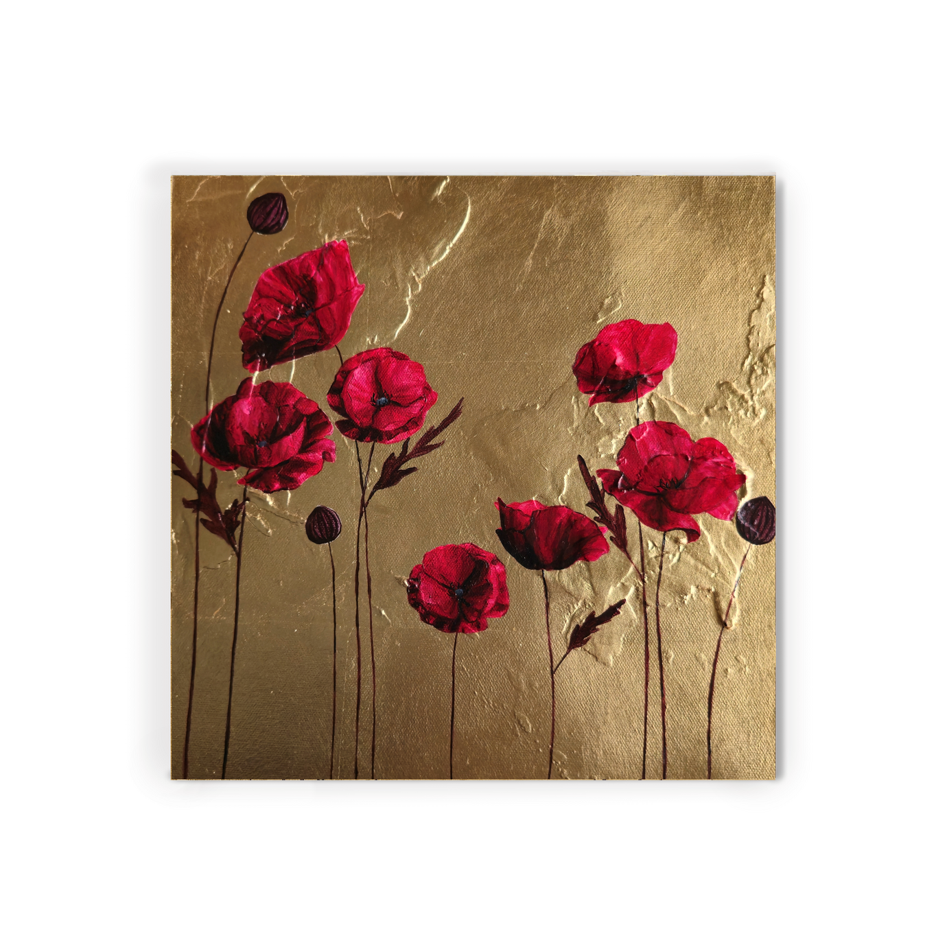 Red Poppies | 12 x 12 Red Poppies | 12 x 12