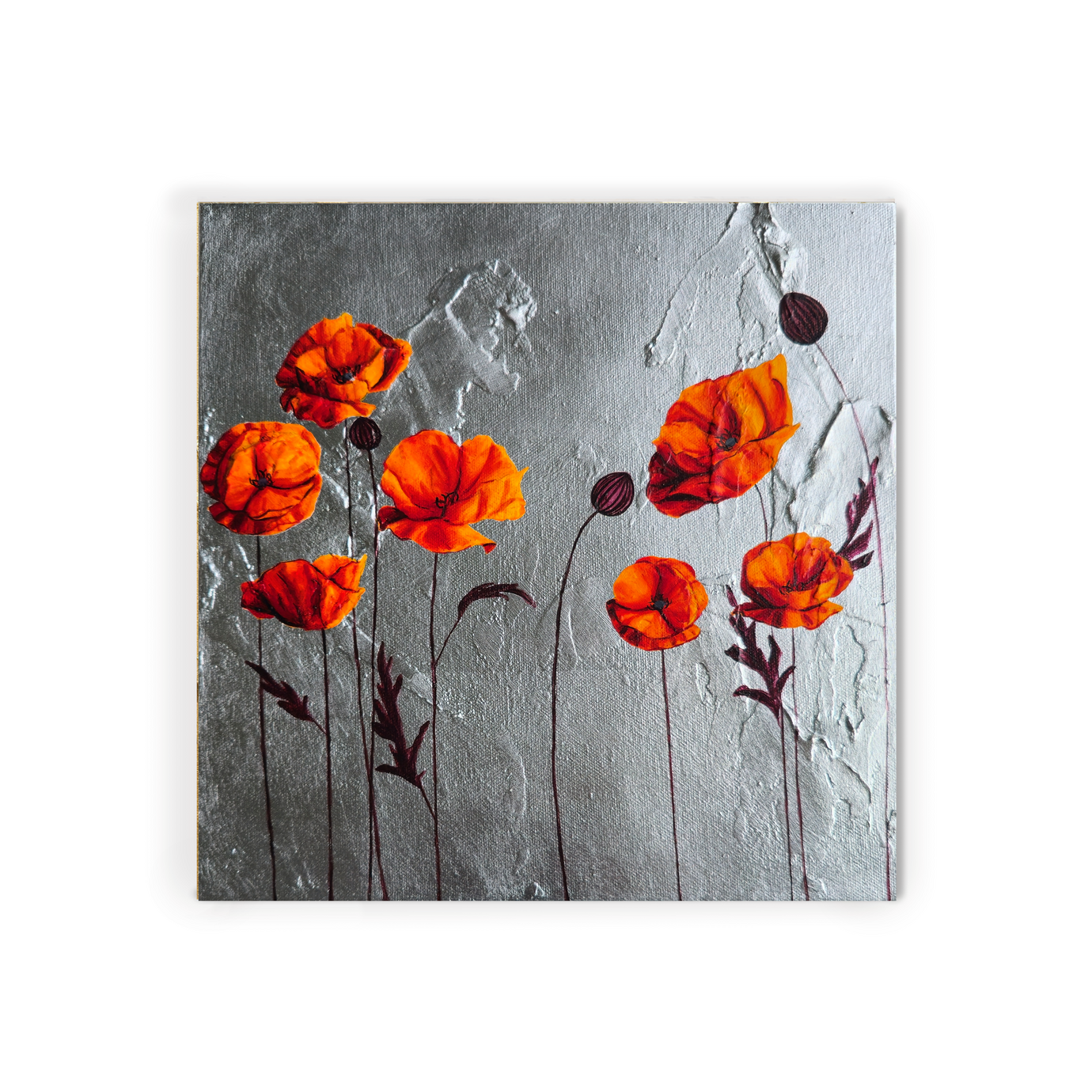 Orange Poppies 2 | 12 x 12